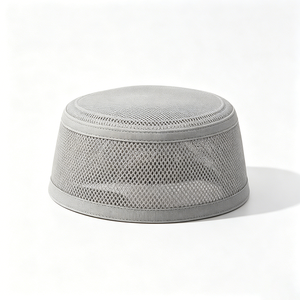 Venta al por mayor de gorros Taqiyah Kufi de malla transpirable blancos para hombres musulmanes, para oración islámica, deportes, verano, con logotipo personalizado OEM. - Product Image 5