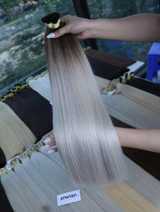 Precio al por mayor 100% extensiones de cabello crudo vietnamita a granel 1 paquete 100g colores claros Super doble dibujado 24 extensiones de cabello humano - Product Image 3