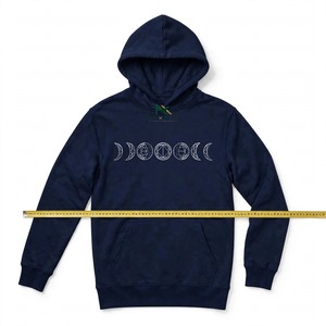 Sudadera con Capucha para Mujer NEXTEX, Estampado de Fase Lunar, Geométrica, con Bolsillo Canguro y Cordón Ajustable, Informal - Product Image 5