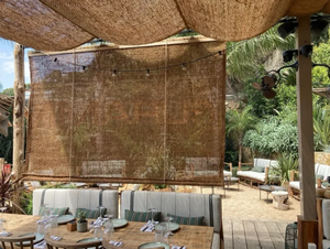 Outdoor Patio Coconut Fiber Curtain Solid Bohemian Style Fixed Panel Woven Sunshade Eco-Friendly High Shading 70-90% - Product Image 1