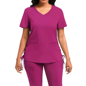 Best Price OEM Latest Style Medical <b>Scrub</b> Nurse Uniforms Sets 100% Cotton Breathable Eco-Friendly <b>Plus</b> <b>Size</b> Available High - Product Image 4
