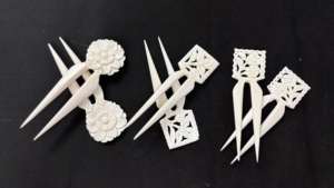 กิ๊บติดผมทำจากกระดูกควายแบบวินเทจ ขายส่ง งานแฮนด์เมดที่ยั่งยืน สำหรับผมหนา และเครื่องประดับชาติพันธุ์แบบดั้งเดิม - Product Image 5