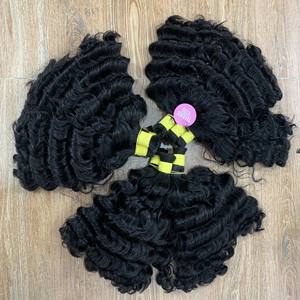 Extensiones de Cabello Camboyano Virgen al por Mayor - Cabello Natural Negro Rizado Profundo a Granel Sin Químicos - Product Image 3