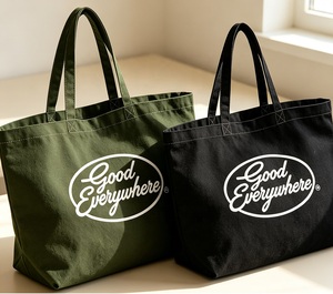 Bolsa de Lona con Logotipo Personalizado, Bolsa de Compras Resistente con Asas Largas, Bolsa de Lona Negra para Supermercado - Product Image 6