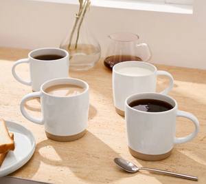 Juego de Tazas de Café de Cerámica Minimalistas con Acabado Moteado, Diseño de Base Natural, Asa Resistente para Uso Diario de Té y Café - Product Image 2