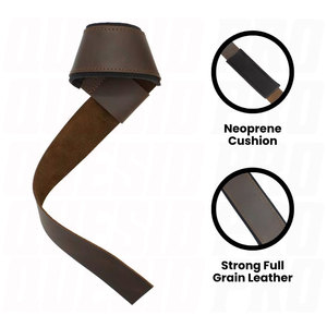 Cowhide Gym <b>Strap</b> Heavy Duty Strong Non Slip Breathable Unisex Weightlifting Wrist Support <b>Strap</b> for Powerlifting Bodybuilding - Product Image 2