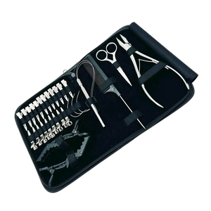Kit de Herramientas para Extensiones de Cabello de Uso Comercial al por Mayor, Tijeras de Precisión de Acero Inoxidable, Pinzas de Seccionamiento Tipo Pico de Pato, Abalorios - Product Image 6
