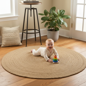 Handmade Water Hyacinth Rug Washable Handwoven Area Rug for Dining Room and Living <b>Space</b> Home <b>Decor</b> Wholesale Vietnam - Product Image 3