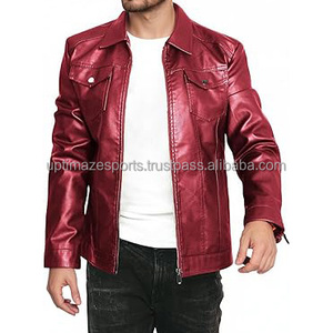 Veste en cuir de style vintage pour hommes Look de moto classique Finition rétro Vêtements d'extérieur durables pour les motards et les amateurs de mode - Product Image 5