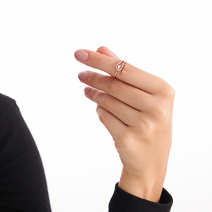 Anillo de Diamantes Cultivados en Laboratorio con Corte Pera Inspirado en la Naturaleza para Mujer, Diseño Abierto con Pavé, Oro de 10K, 14K, 18K y Plata 925, 935 - Product Image 3