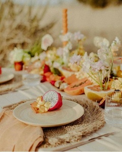 ขายส่งชุดจานชามไม้ไผ่ม้วนแบบใหม่ปี 2024 ผลิตด้วยมือจากเวียดนาม สำหรับร้านอาหาร  รับสั่งทำสีตามต้องการ - Product Image 3