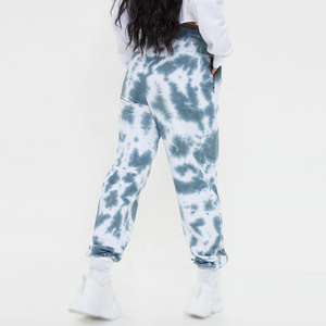 Pantalon Hip-Hop en molleton délavé écologique pour femme, coupe ample, longueur intégrale, taille haute élastique, décontracté, hiver - Product Image 2