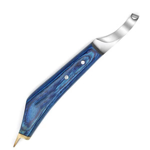 Cuchillo de Herrador de Acero de Damasco Premium para Recorte de Herraduras, Hoja Hecha a Mano, Herramientas Veterinarias, OEM, Marca Privada - Product Image 5