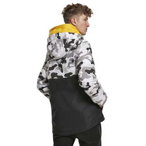 Veste matelassée à capuche camouflage pour homme, coupe-vent, sportive, fermeture éclair, coupe régulière, rembourrage en polyester - Product Image 2