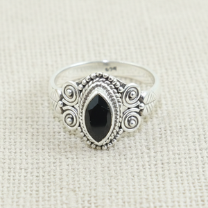 Black Onyx Gemstone 925 Sterling Silver Handmade Vintage <b>Statement</b> <b>Ring</b> Boho Tribal Filigree Jewelry Gift for Women Unisex her - Product Image 5