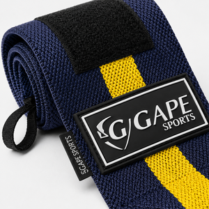 GAPE SPORTS Bandes de soutien pour poignets Bleu marine Jaune Réglables avec fermeture auto-agrippante Musculation Entraînement de force Unisexe Prix de gros - Product Image 6