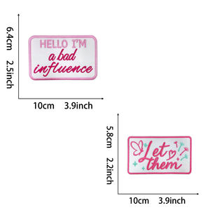Patchs thermocollants brodés avec slogan audacieux et motif cœur, applique rose écologique Girl Power pour vestes, sacs, jeans, chapeaux, décoration DIY - Product Image 3