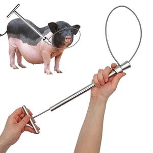 1 pièce Lasso de capture de porcs filaire, Dispositif de préhension de tête de porc Baoding, Équipement de capture de porcs, Poignée en cuivre pratique et sécurisée - Product Image 5