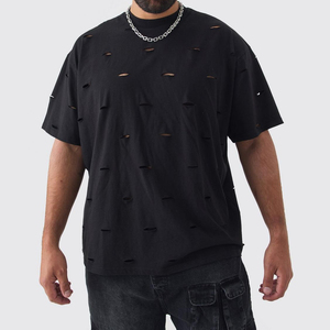 เสื้อยืดลำลองผู้ชายสไตล์วินเทจฟอกสี ทรงหลวม คอโอ พิมพ์ลายตามสั่ง แขนสั้น ผ้าฝ้าย - Product Image 6
