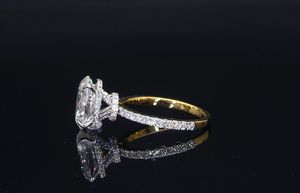 Bague de fiançailles en diamant cultivé en laboratoire certifié IGI CVD HPHT, or blanc massif 14k 18k, taille ovale, bijoux de mariage pour femmes - Product Image 4