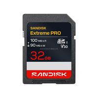 Carte SD Extreme Pro UHS-I 32 Go 100 Mo/s (lecture), 90 Mo/s (écriture), SDSDXXO-032G-GUCIN