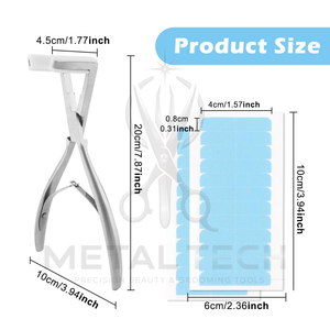 Pince à presser professionnelle en acier inoxydable pour extensions de cheveux, avec coussinet en silicone, pour extensions à bandes adhésives - Product Image 2