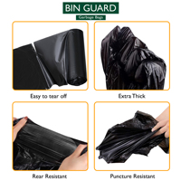 Bin Guard Large 33x39cm 120 micras Hogar 32-45 Galones Bolsas de basura Rojas Venta al por mayor Multiusos Cocina Oficina A prueba de humedad