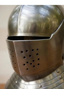 Casco de Caballero Medieval con Visera, Armadura Completa de Acero para Reenactamiento, Cosplay, Regalo - Product Image 2