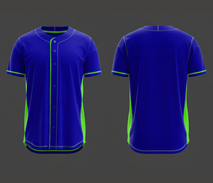 Maillot de baseball personnalisé, impression par sublimation, prix d'usine |   Kit de baseball d'équipe avec logo et numéros personnalisés |   Polyester respirant - Product Image 6