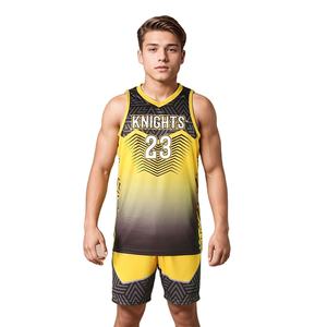 Ensembles de maillots et shorts de basketball personnalisés entièrement sublimés, maillots d'équipe à séchage rapide, uniformes de basketball unisexes, grandes tailles - Product Image 1