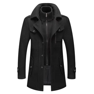 Abrigo de Lana Personalizado para Hombre, Estilo Gabardina, Grueso, Ecológico, con Cierre de Botones, Color Blanco - Product Image 3