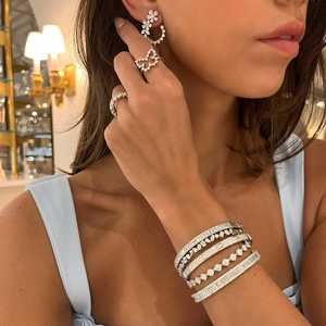 Anillos de declaración con diseño de mariposa y diamantes cultivados en laboratorio, de oro de 14K y 18K, con engaste de puntas, diseño calado y diseño de racimo, tipo banda de cóctel, para mujer, al por mayor - Product Image 6
