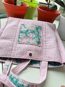 Grand sac de voyage en coton pour le week-end, personnalisé, matelassé, pliable, durable, avec fermeture éclair, pour femmes, imprimé floral, pour la nuit - Product Image 5