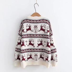 Pull-over en tricot jacquard à col rond unisexe de haute qualité personnalisé, pull de Noël moche, 100% coton respirant pour adultes - Product Image 6