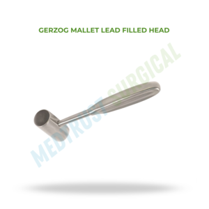 Martillo Ortopédico Gerzog con Cabeza Rellena de Plomo, Instrumento de Acero Inoxidable para Cirugía Ósea - Product Image 2