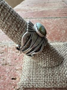 Handcrafted Sonoran Mountain <b>Turquoise</b> <b>Ring</b> Sterling Silver Southwestern Boho Statement Jewelry Artisan Gemstone Gift for Her - Product Image 4