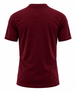Premium <b>Maroon</b> Short Sleeve for Zip up Jersey Sport Shirt with Custom Logo Teamwear Training <b>Top</b> for Golf - Product Image 4