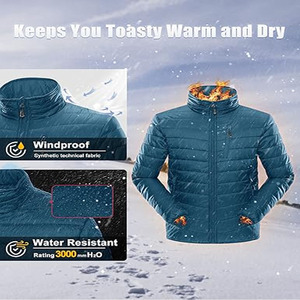 <b>Thick</b> Puffer 100% Nylon Hooded Stand Collar Streetwear Stylish Custom Jacket Men'S Cold <b>Winter</b> <b>Coat</b> - Product Image 6