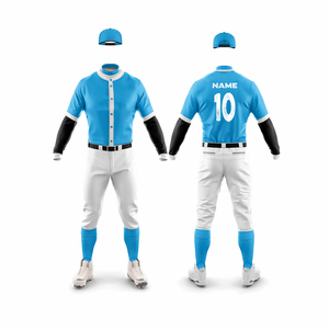 Camiseta de béisbol personalizada OEM, de algodón, con logotipo bordado por sublimación, uniforme de béisbol para hombre, último diseño, servicio OEM. - Product Image 4
