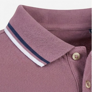 Polo piqué violet à manches courtes pour homme, décontracté, respirant, en maille unie, coupe classique - Product Image 4