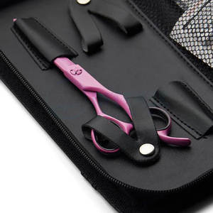 Tijeras de Corte de Pelo Rosadas con Diseño Ergonómico, Hechas de Acero Inoxidable Japonés, Afiladas, para Profesionales de Salón y Estilistas - Product Image 4