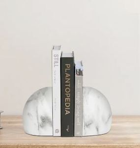 Trending White Marble Bookends Used In <b>School</b> for Shelves Heavy Duty Bookends for Shelves Heavy <b>Books</b> Library <b>School</b> Gift - Product Image 6