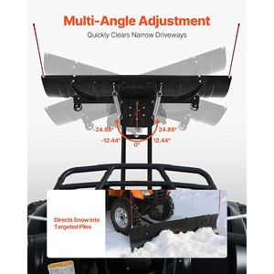 ชุดใบมีดไถหิมะเหล็ก43นิ้ว, ชุดติดตั้งอเนกประสงค์ปรับความกว้าง60นิ้วถอดได้ง่ายอุปกรณ์เสริมสำหรับกีฬาฤดูหนาว - Product Image 3