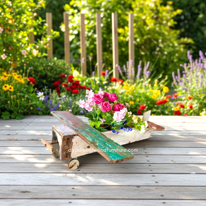 Macetas de Madera Artesanales, Ecológicas, para Jardín, Decoración del Hogar, Macetas para Plantas, Madera de Barco Reciclada Original - Product Image 6