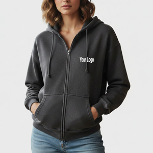 OEM/ODM Sweat à capuche pour femme en molleton 100% coton, grammage lourd 400 GSM, teint en pièce, coupe ample, avec logo sérigraphié personnalisé, style streetwear - Product Image 4
