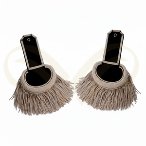 Épaulettes personnalisées noires et grises à franges, réglables, de haute qualité, insignes de grade pour uniforme civil, pour le service - Product Image 6