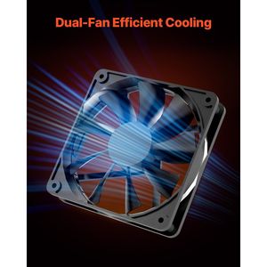 Caja de PC para Juegos de Media Torre con Panel de Vidrio Templado de Alto Flujo de Aire y 2 Ventiladores de 120 mm para Gestión de Cables y Filtro Antipolvo - Product Image 6