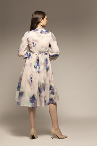 Vestido de Mujer de Excelente Calidad, Moderno, con Estampado Abstracto Blanco, Corte en A, Informal, para Fiestas y Uso Diario - Product Image 4