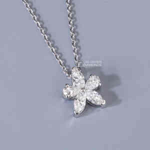 Colgante de Lujo de Plata S925 con Moissanita Corte Marquesa y Pera para Mujer, 0.95 CT, Calidad VS EF, Joyería con 5 Piedras en Forma de Marquesa, Regalo - Product Image 3