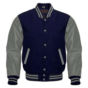 Chaquetas Varsity de Alta Calidad, Chaqueta de Béisbol Letterman, Mangas de Lana y Cuero, Bordado Personalizado, Costura Doble - Product Image 1